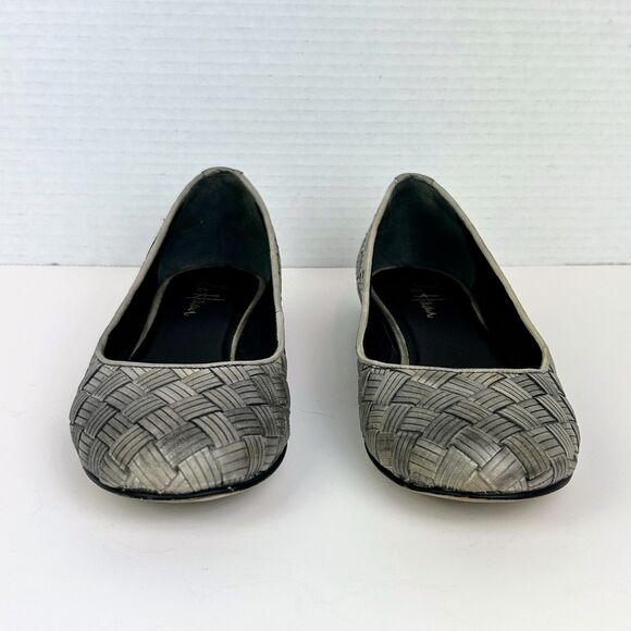 Cole Haan Woven Braided Gray Leather Ballet Flats Classic Slip On Shoes Womens 7 - Picture 5 of 13